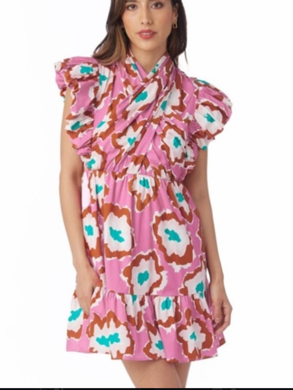 Crosby Pink Floral A-Line Dress